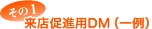 来店促進用DM（一例）